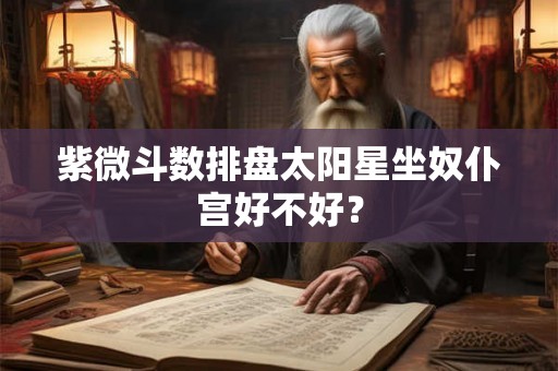 紫微斗数排盘太阳星坐奴仆宫好不好？