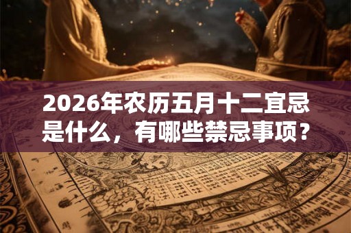 2026年农历五月十二宜忌是什么，有哪些禁忌事项？