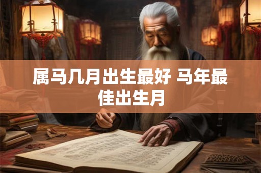 属马几月出生最好 马年最佳出生月