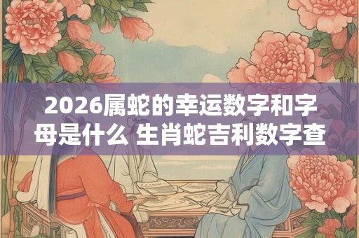 2026属蛇的幸运数字和字母是什么 生肖蛇吉利数字查询