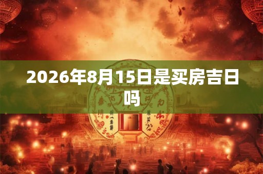2026年8月15日是买房吉日吗