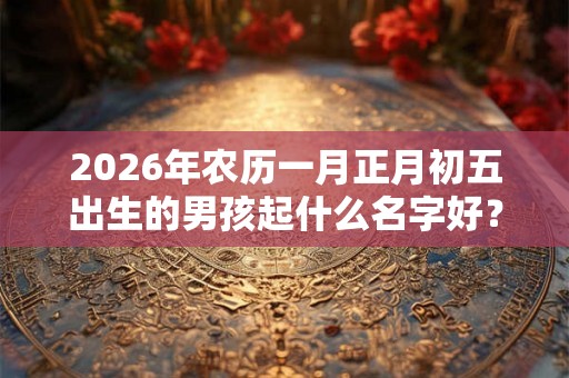 2026年农历一月正月初五出生的男孩起什么名字好？