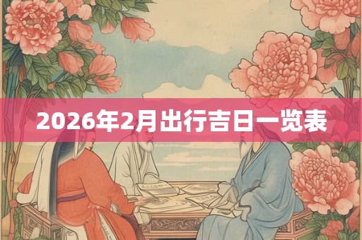 2026年2月出行吉日一览表