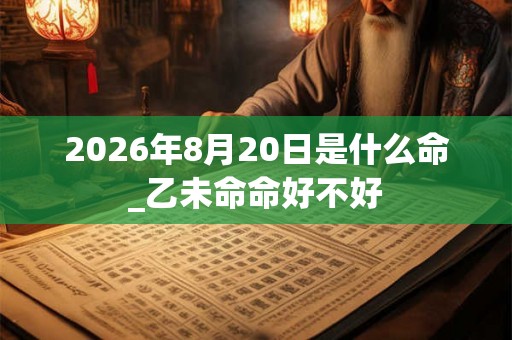 2026年8月20日是什么命_乙未命命好不好