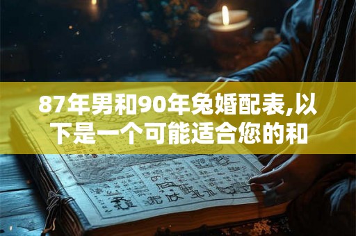 87年男和90年兔婚配表,以下是一个可能适合您的和 87年男和90年兔婚配表,以下是一个可能适合您的和