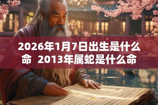 2026年1月7日出生是什么命  2013年属蛇是什么命