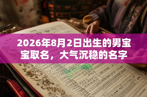 2026年8月2日出生的男宝宝取名，大气沉稳的名字