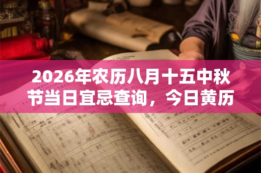 2026年农历八月十五中秋节当日宜忌查询，今日黄历查询