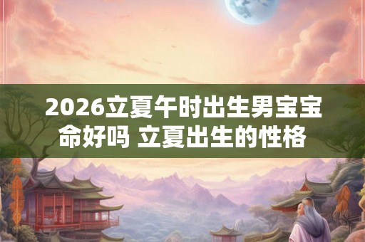 2026立夏午时出生男宝宝命好吗 立夏出生的性格