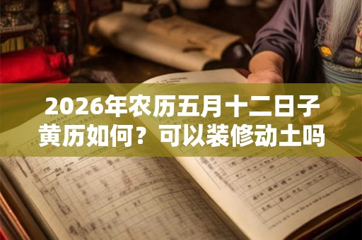 2026年农历五月十二日子黄历如何？可以装修动土吗？