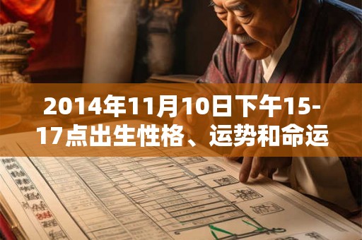 2014年11月10日下午15-17点出生性格、运势和命运