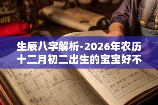 生辰八字解析-2026年农历十二月初二出生的宝宝好不好