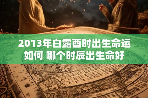 2013年白露酉时出生命运如何 哪个时辰出生命好