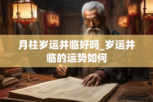 月柱岁运并临好吗_岁运并临的运势如何