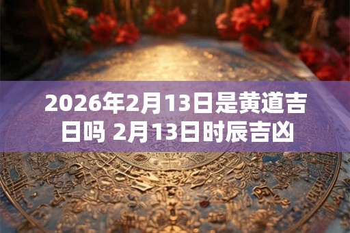 2026年2月13日是黄道吉日吗 2月13日时辰吉凶