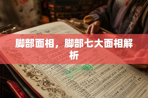脚部面相，脚部七大面相解析