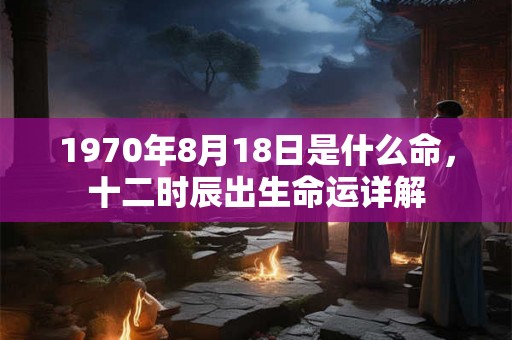 1970年8月18日是什么命，十二时辰出生命运详解
