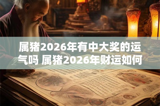 属猪2026年有中大奖的运气吗 属猪2026年财运如何 属猪2026年有中大奖的运气吗 属猪2026年财运如何