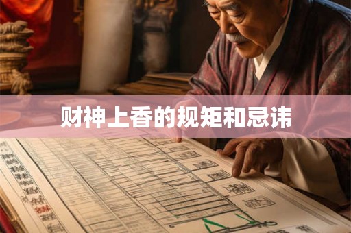 财神上香的规矩和忌讳