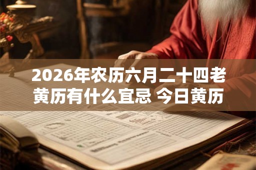 2026年农历六月二十四老黄历有什么宜忌 今日黄历查询 2026年农历六月二十四老黄历有什么宜忌 今日黄历查询
