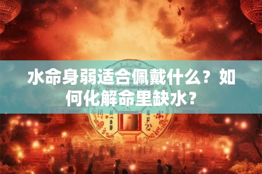 水命身弱适合佩戴什么?如何化解命里缺水? 水命身弱适合佩戴什么?如何化解命里缺水?