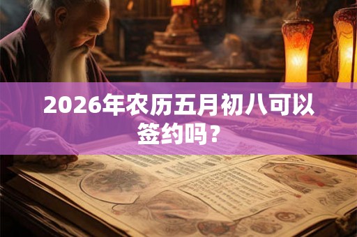 2026年农历五月初八可以签约吗? 2026年农历五月初八可以签约吗?
