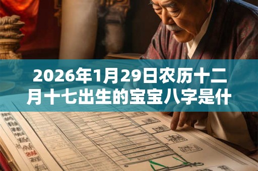 2026年1月29日农历十二月十七出生的宝宝八字是什么