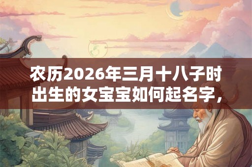 农历2026年三月十八子时出生的女宝宝如何起名字,五行属什么 农历2026年三月十八子时出生的女宝宝如何起名字,五行属什么