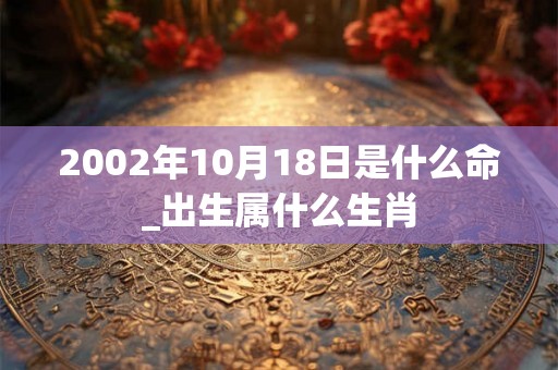 2002年10月18日是什么命_出生属什么生肖
