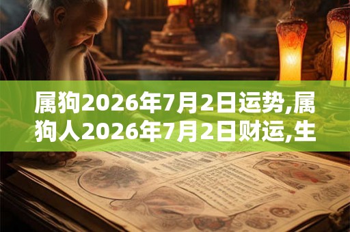 属狗2026年7月2日运势,属狗人2026年7月2日财运,生肖狗2026年7月2日运势 属狗2026年7月2日运势,属狗人2026年7月2日财运,生肖狗2026年7月2日运势