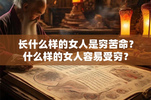 长什么样的女人是穷苦命？什么样的女人容易受穷？