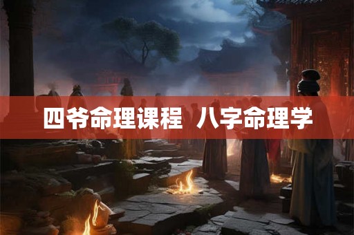 四爷命理课程  八字命理学