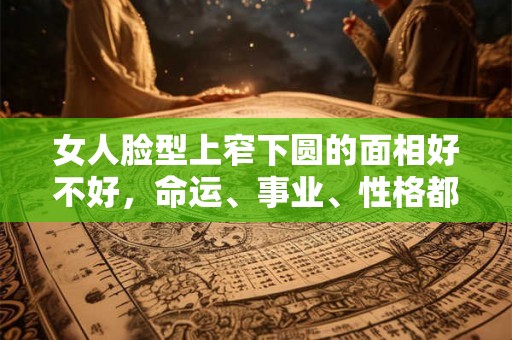 女人脸型上窄下圆的面相好不好，命运、事业、性格都说了！