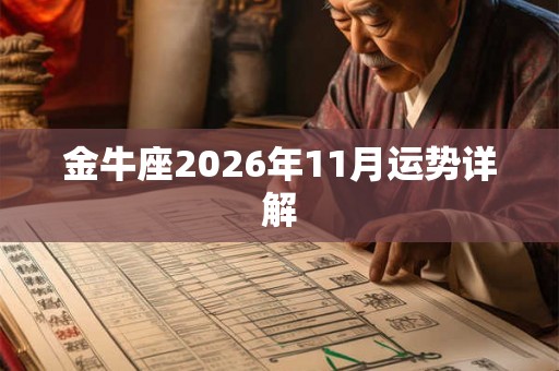 金牛座2026年11月运势详解