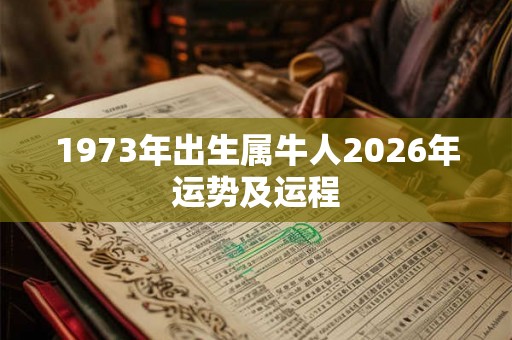 1973年出生属牛人2026年运势及运程