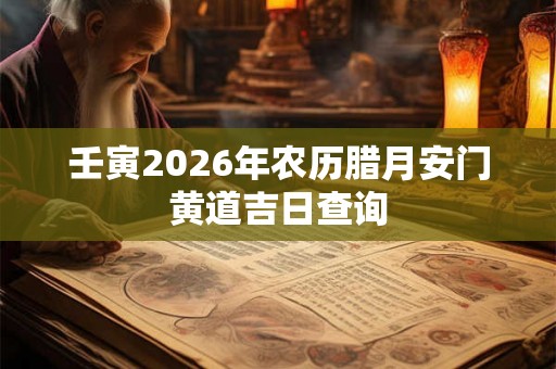 壬寅2026年农历腊月安门黄道吉日查询 壬寅2026年农历腊月安门黄道吉日查询