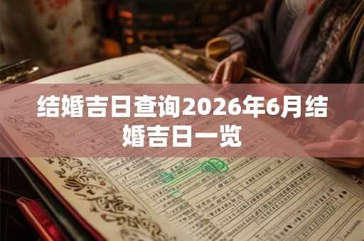 结婚吉日查询2026年6月结婚吉日一览