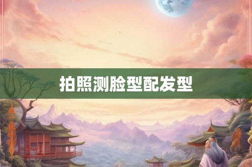 拍照测脸型配发型