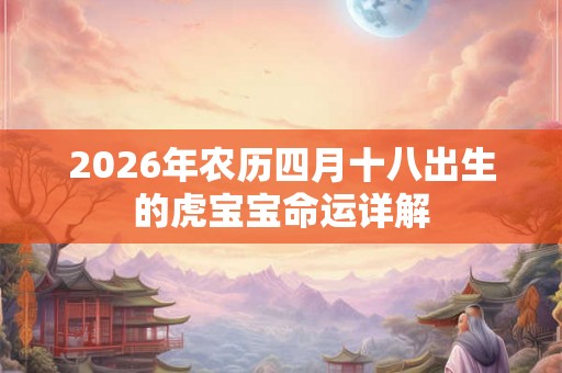 2026年农历四月十八出生的虎宝宝命运详解 2026年农历四月十八出生的虎宝宝命运详解