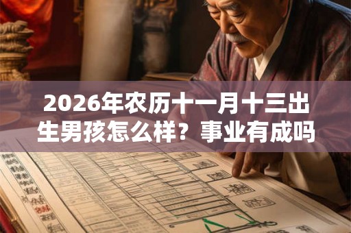 2026年农历十一月十三出生男孩怎么样？事业有成吗？