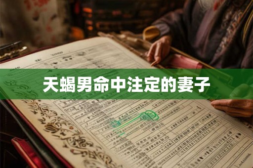 天蝎男命中注定的妻子