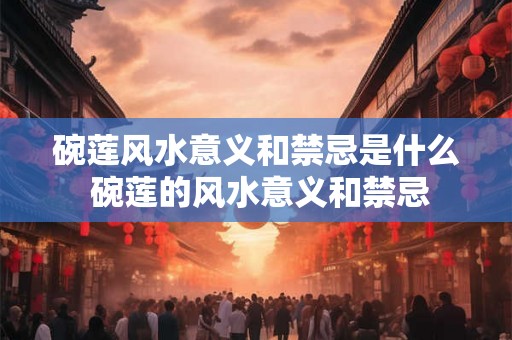 碗莲风水意义和禁忌是什么 碗莲的风水意义和禁忌