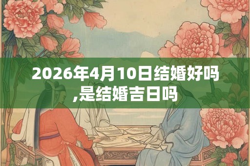 2026年4月10日结婚好吗,是结婚吉日吗