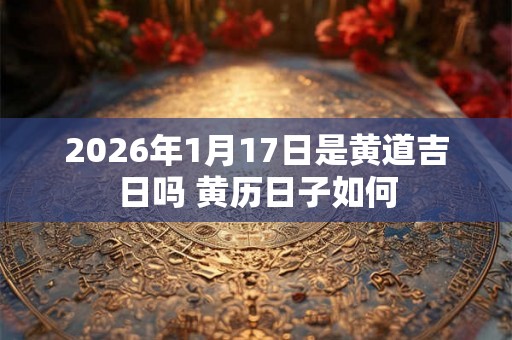 2026年1月17日是黄道吉日吗 黄历日子如何