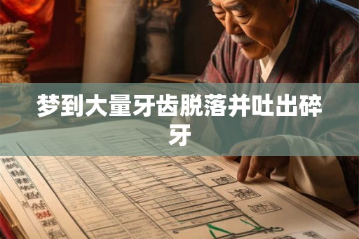 梦到大量牙齿脱落并吐出碎牙