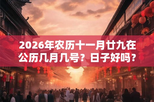 2026年农历十一月廿九在公历几月几号？日子好吗？