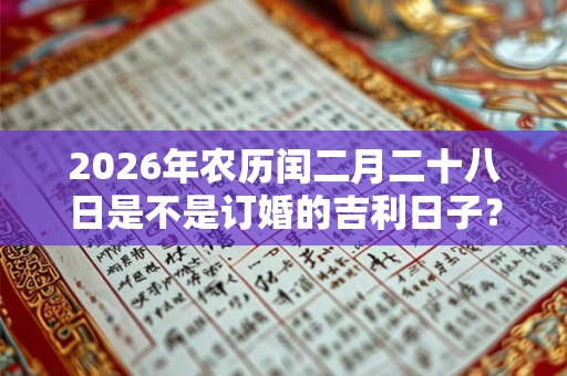 2026年农历闰二月二十八日是不是订婚的吉利日子？
