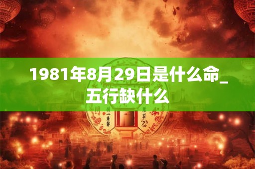 1981年8月29日是什么命_五行缺什么