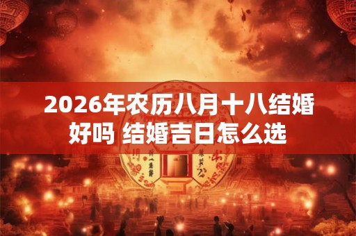 2026年农历八月十八结婚好吗 结婚吉日怎么选