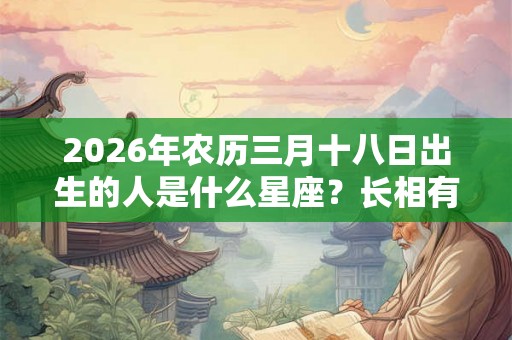 2026年农历三月十八日出生的人是什么星座？长相有什么特点？